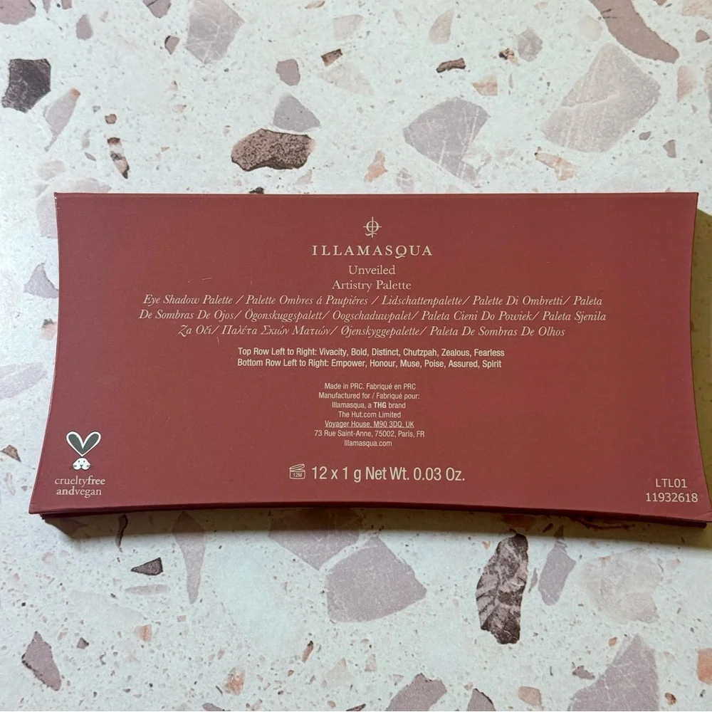 Illamasqua New Unveiled Artistry Palette Eye Shadow‎ Nude Satin Matte Metallic
